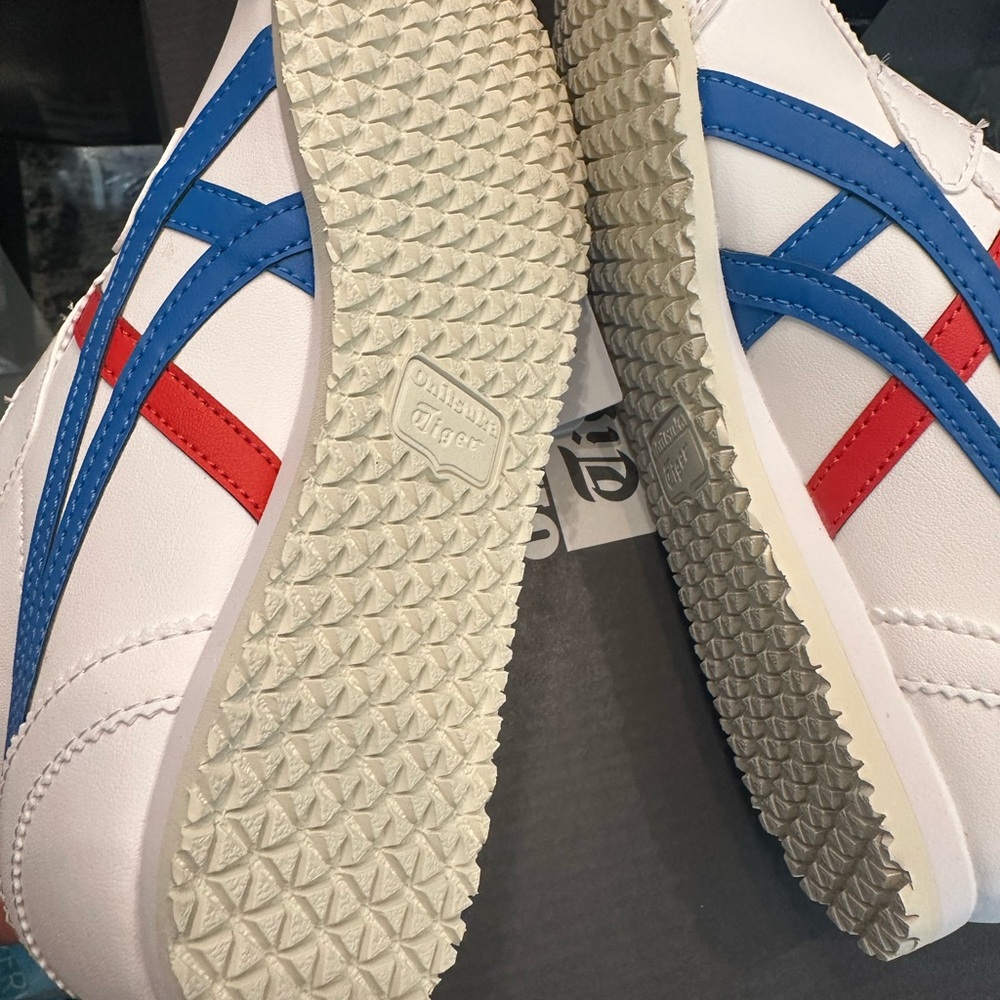 Onitsuka Tiger by Asics Kids' White, Blue, and Red Sneakers - Picture 3 of 6